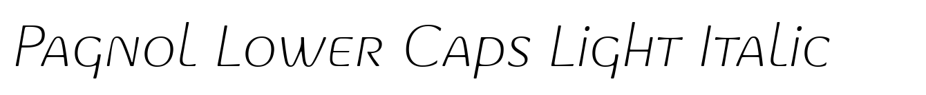 Pagnol Lower Caps Light Italic